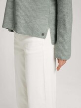 Pullover mit V-Ausschnitt - Frauen - soft greyish green melange Pullover mit V-Ausschnitt - Frauen - soft greyish green melange - 9 - TOM TAILOR Denim