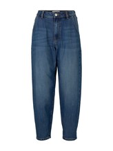 TOM TAILOR DENIM Damen Barrel Mom Vintage Jeans, blau, Logo Print, Gr. XS