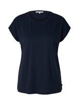 TOM TAILOR DENIM Damen Basic T-Shirt, blau, Gr. XXL