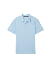 TOM TAILOR Herren Piqué Poloshirt aus Baumwolle, blau, Uni, Gr. S