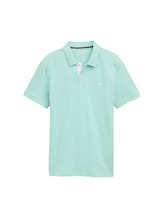 TOM TAILOR Herren Piqué Poloshirt aus Baumwolle, grün, Uni, Gr. XL