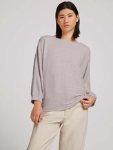 Strukturiertes Shirt mit LENZING™ ECOVERO™ - Frauen - cold beige melange Strukturiertes Shirt mit LENZING™ ECOVERO™ - Frauen - cold beige melange - 5 - TOM TAILOR