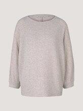 Strukturiertes Shirt mit LENZING™ ECOVERO™ - Frauen - cold beige melange Strukturiertes Shirt mit LENZING™ ECOVERO™ - Frauen - cold beige melange - 7 - TOM TAILOR