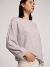 Strukturiertes Shirt mit LENZING™ ECOVERO™ - Frauen - cold beige melange Strukturiertes Shirt mit LENZING™ ECOVERO™ - Frauen - cold beige melange - 9 - TOM TAILOR