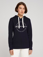 Hoodie mit Logo-Print - Frauen - Sky Captain Blue Hoodie mit Logo-Print - Frauen - Sky Captain Blue - 1 - TOM TAILOR Denim