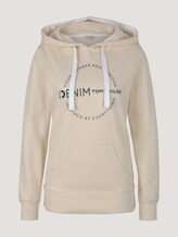 Hoodie mit Logo-Print - Frauen - soft creme beige Hoodie mit Logo-Print - Frauen - soft creme beige - 7 - TOM TAILOR Denim