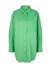 TOM TAILOR DENIM Damen Oversized Hemd, grün, Uni, Gr. S