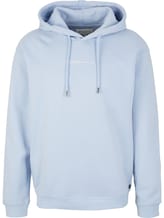 TOM TAILOR DENIM Herren Hoodie mit Bio-Baumwolle, blau, Logo Print, Gr. M