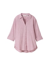 TOM TAILOR Damen Bluse mit Brusttaschen, rosa, Uni, Gr. 34