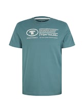 TOM TAILOR Herren T-Shirt mit Logo Print, grün, Logo Print, Gr. XXL