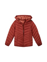 TOM TAILOR DENIM Damen Lightweight Jacke mit recyceltem Polyester, rot, Uni, Gr. L