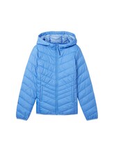 TOM TAILOR DENIM Damen Lightweight Jacke mit recyceltem Polyester, blau, Uni, Gr. S
