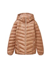 TOM TAILOR Damen Lightweight Jacke mit Kapuze, braun, Uni, Gr. S