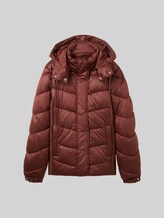 TOM TAILOR Damen Pufferjacke mit recyceltem Polyester, braun, Uni, Gr. M