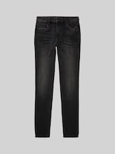 TOM TAILOR Damen TTTAPERED Jeans, schwarz, Uni, Gr. 29/32