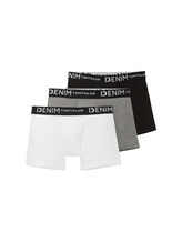 TOM TAILOR DENIM Herren Boxershorts im Dreierpack, grau, Uni, Gr. L