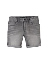 TOM TAILOR DENIM Herren Jeansshorts, grau, Uni, Gr. S