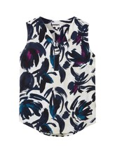 TOM TAILOR Damen Bluse mit Livaeco, blau, Print, Gr. 34