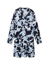 TOM TAILOR Damen Kleid mit Livaeco by Birla Cellulose™, blau, Blumenmuster, Gr. 44