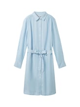TOM TAILOR Damen Kleid mit TENCEL(TM) Lyocell, blau, Uni, Gr. 38