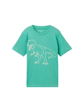 TOM TAILOR Jungen Glow in the Dark T-Shirt, grün, Motivprint, Gr. 116/122