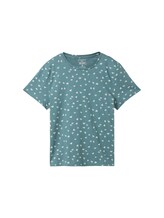 TOM TAILOR Damen T-Shirt mit Print, grün, Print, Gr. S