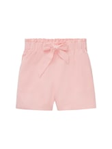 TOM TAILOR DENIM Damen Paperbag-Shorts mit TENCEL(TM) Lyocell, rosa, Gr. XL