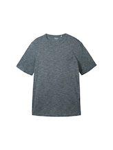 TOM TAILOR Herren T-Shirt in Melange Optik, grau, Melange Optik, Gr. S