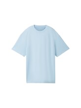 TOM TAILOR DENIM Herren T-Shirt mit Struktur, blau, Uni, Gr. M