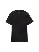 TOM TAILOR DENIM Herren Basic T-Shirt, schwarz, Uni, Gr. S