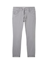 TOM TAILOR Damen Tapered Relaxed Hose, grau, Uni, Gr. 46/28