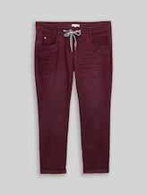 TOM TAILOR Damen Tapered Relaxed Hose, rot, Uni, Gr. 36/28