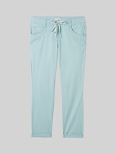TOM TAILOR Damen Cordhose Tapered Relaxed – Bequeme Five-Pocket Hose Mit Kordelzug, Samtweicher Cord