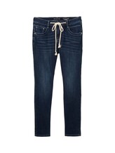 TOM TAILOR Damen Tapered Jeans mit recycelter Baumwolle, blau, Uni, Gr. 33/30