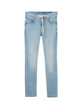TOM TAILOR Damen Tapered Jeans mit recycelter Baumwolle, blau, Uni, Gr. 34/30