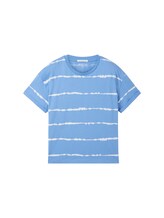 TOM TAILOR Mädchen Oversized T-Shirt mit Bio-Baumwolle, blau, Batikmuster / Tie-Dye Effekt, Gr. 152