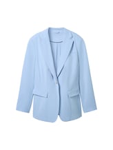 TOM TAILOR Damen Plus - Blazer mit recyceltem Polyester, blau, Uni, Gr. 44