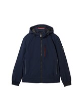 TOM TAILOR Herren Softshell Jacke mit Kapuze, blau, Uni, Gr. L