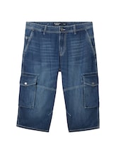 TOM TAILOR Herren Morris Overknee Shorts mit recycelter Baumwolle, blau, Uni, Gr. 30