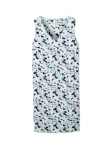 TOM TAILOR Damen Ärmelloses Kleid mit LENZING™ ECOVERO™, blau, Blumenmuster, Gr. 42