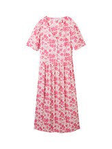 TOM TAILOR Damen Kleid mit Print, rosa, Allover Print, Gr. 34