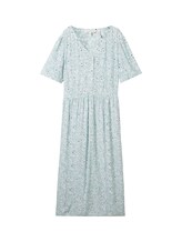 TOM TAILOR Damen Kleid mit Print, blau, Allover Print, Gr. 40