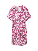 TOM TAILOR Damen Gemustertes Kleid aus Viskose, rosa, Muster, Gr. 42