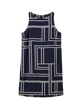 TOM TAILOR Damen Kleid mit Allover-Print, blau, Allover Print, Gr. 36