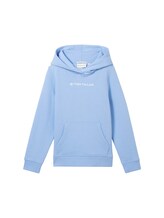 TOM TAILOR Mädchen Hoodie mit Bio-Baumwolle, blau, Logo Print, Gr. 116/122