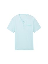 TOM TAILOR Herren Serafino T-Shirt, blau, Streifenmuster, Gr. XXXL