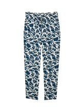 TOM TAILOR Damen Lockere Cropped Hose, blau, Allover Print, Gr. 42/28