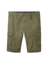 TOM TAILOR Herren Plus - Overknee Shorts, grün, Uni, Gr. 40