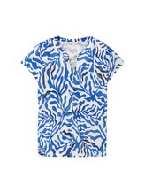 TOM TAILOR Damen Bluse mit Allover Print, weiß, Allover Print, Gr. XXXL