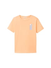 TOM TAILOR Jungen T-Shirt mit Special Print, orange, Print, Gr. 92/98